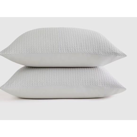Quince Other - Quince Organic Luxe Honeycomb Standard Sham Set Light Gray NWOT